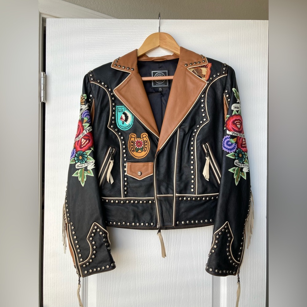 Limited Edition Double D Ranch Jacket. 100% Leather. NEVER WORN.